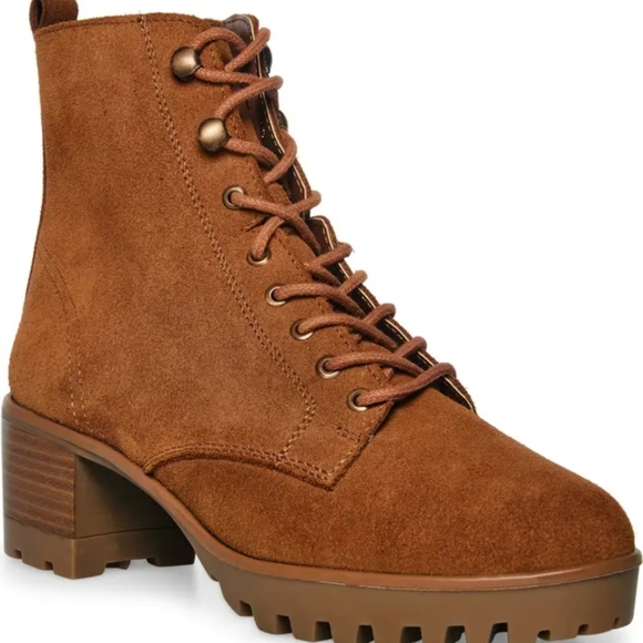 Anne Klein Shoes - Anne Klein Abott Combat Boots Cognac -8.5